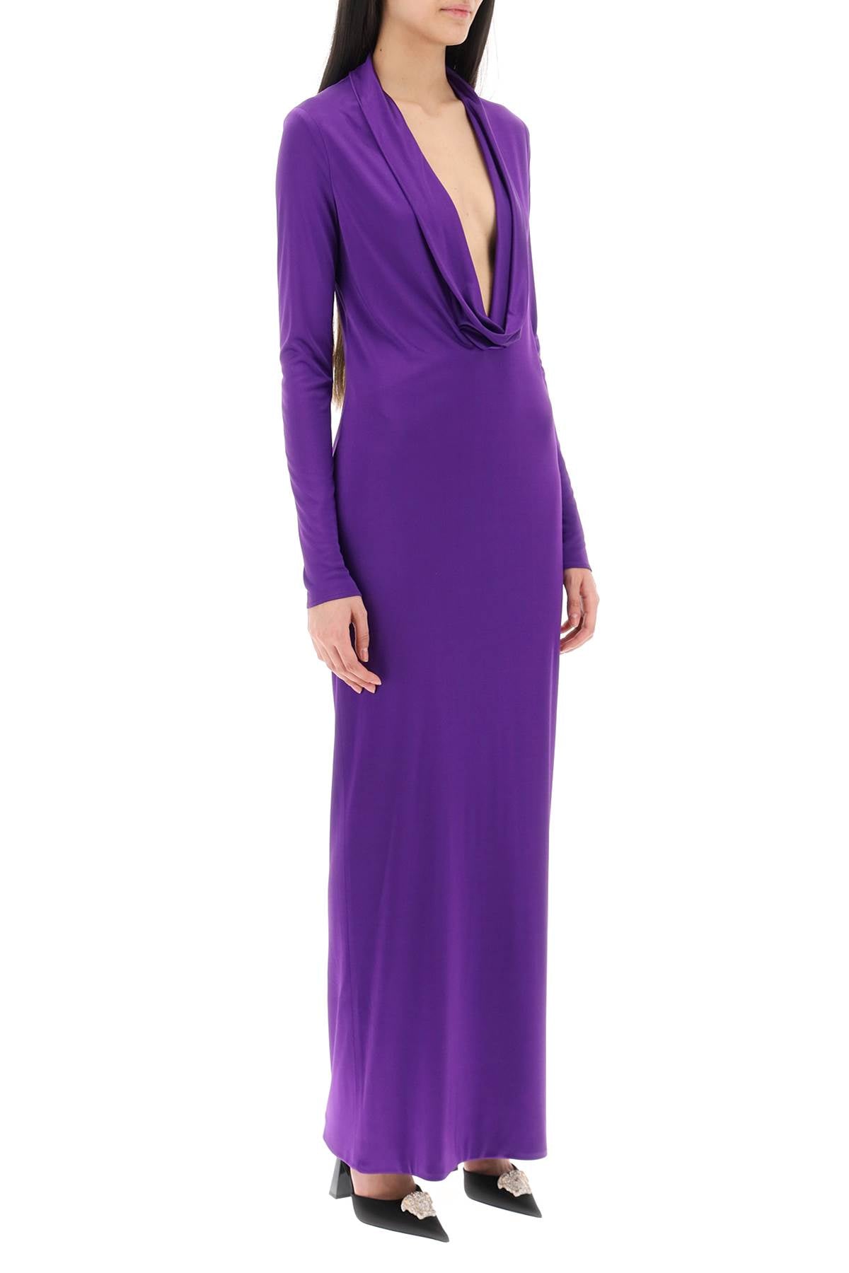 Versace cowl neck maxi dress