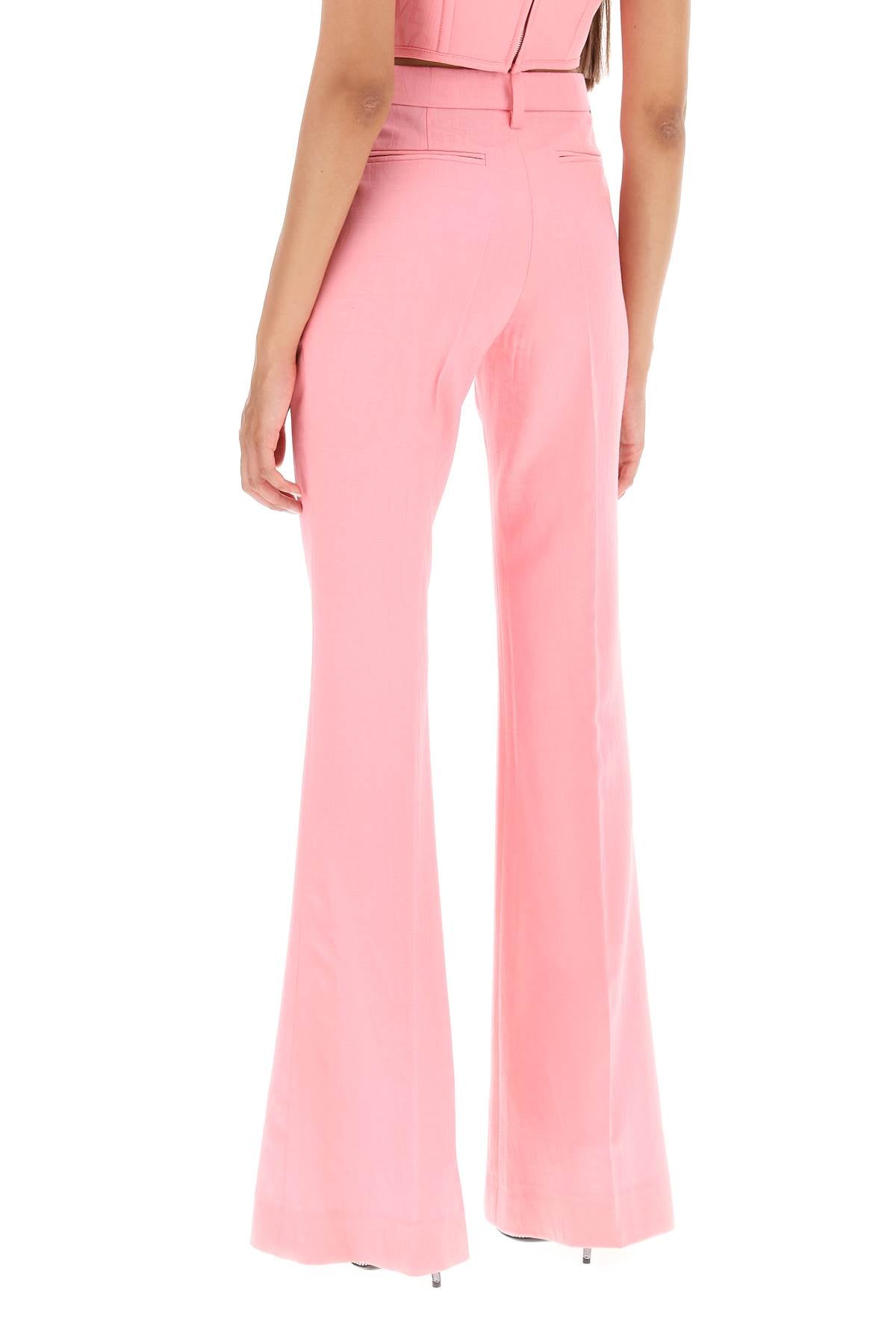 Versace low waisted flared trousers