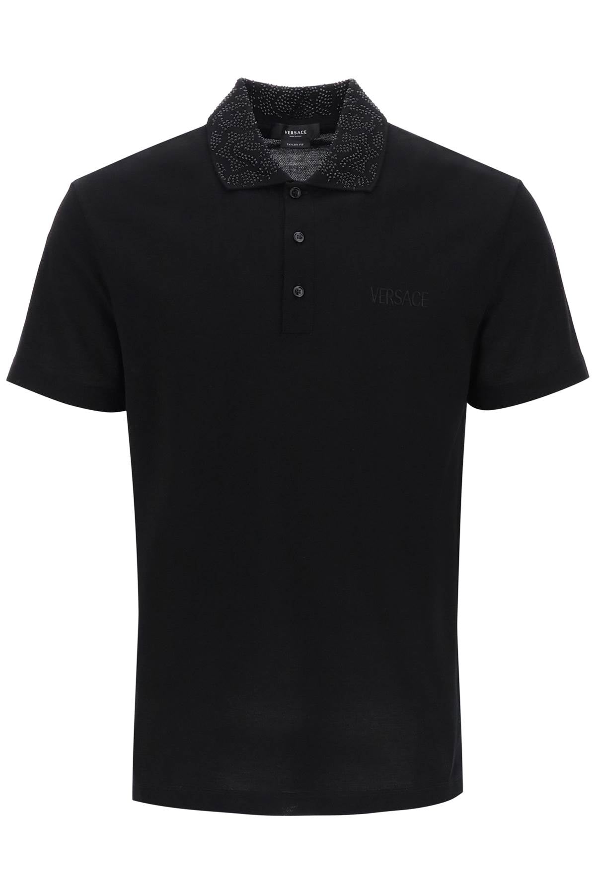 Versace barocco silhouette polo shirt