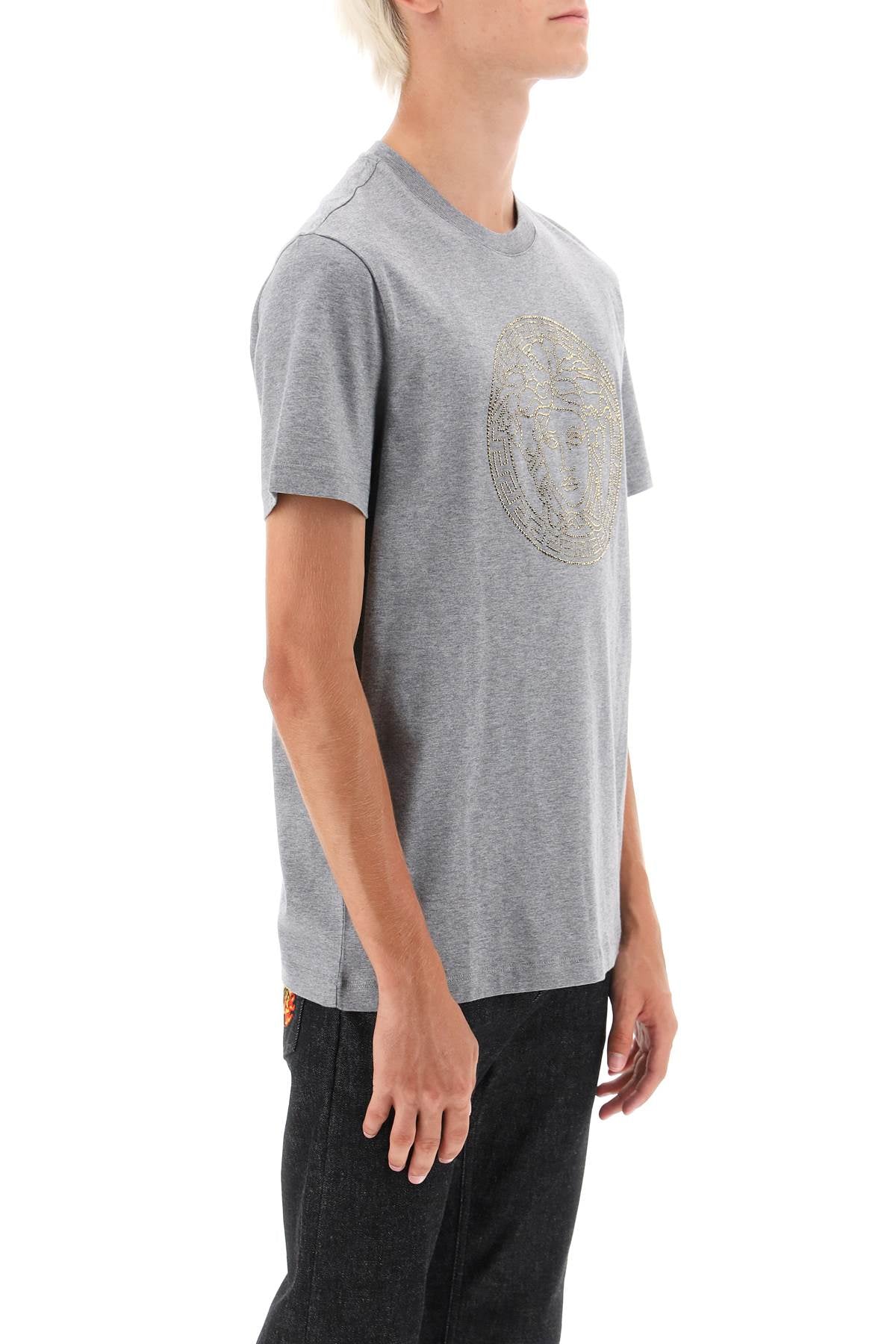 Versace rhinestones medusa t-shirt