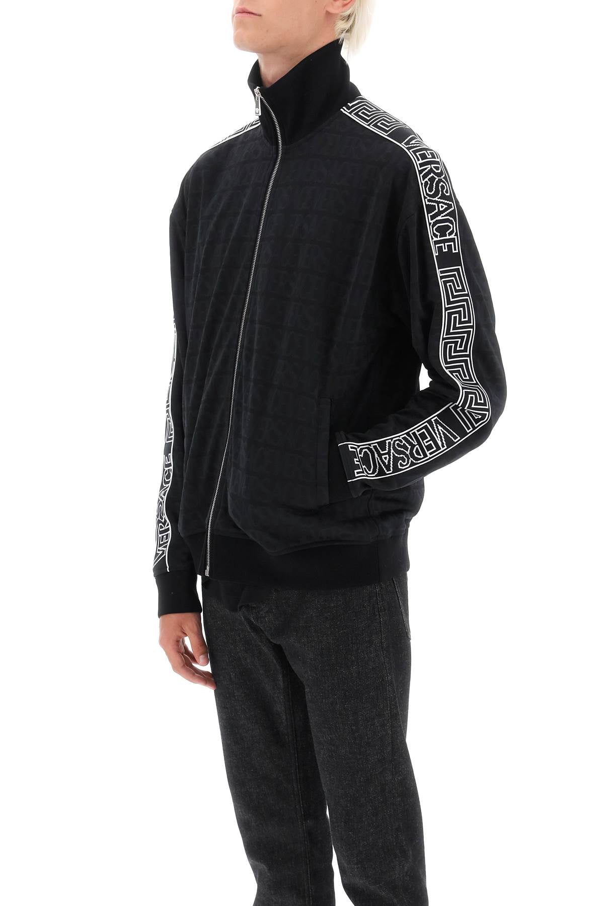 Versace techno versace allover track sweatshirt