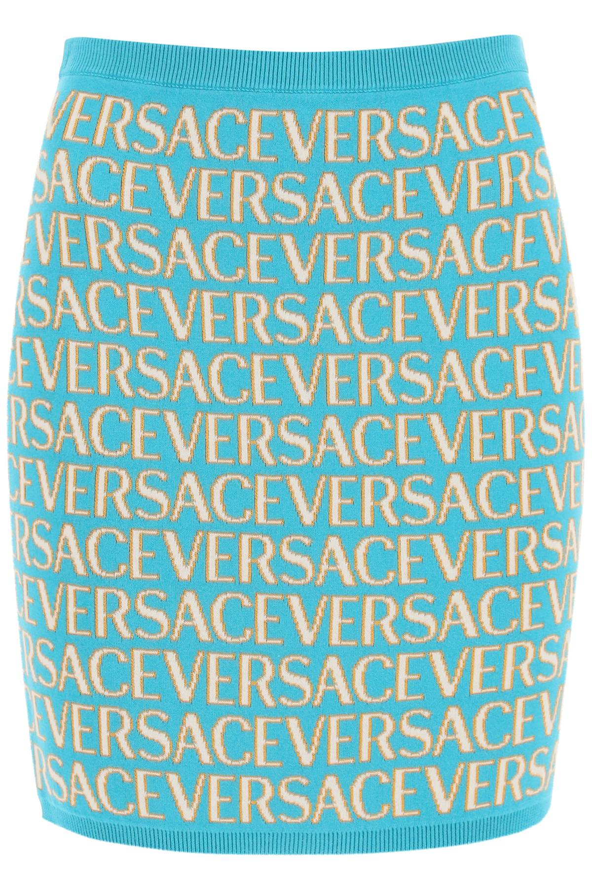 Versace monogram knit mini skirt