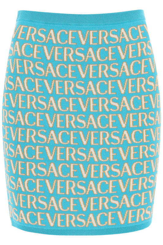 Versace monogram knit mini skirt