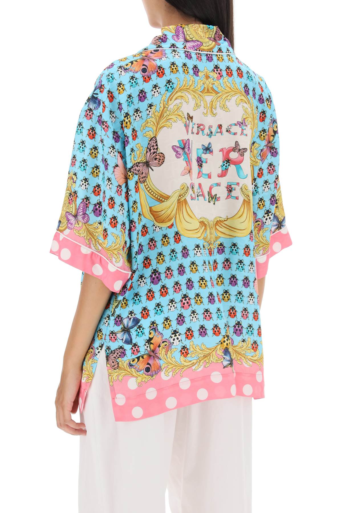 Versace butterflies & ladybugs short sleeve shirt