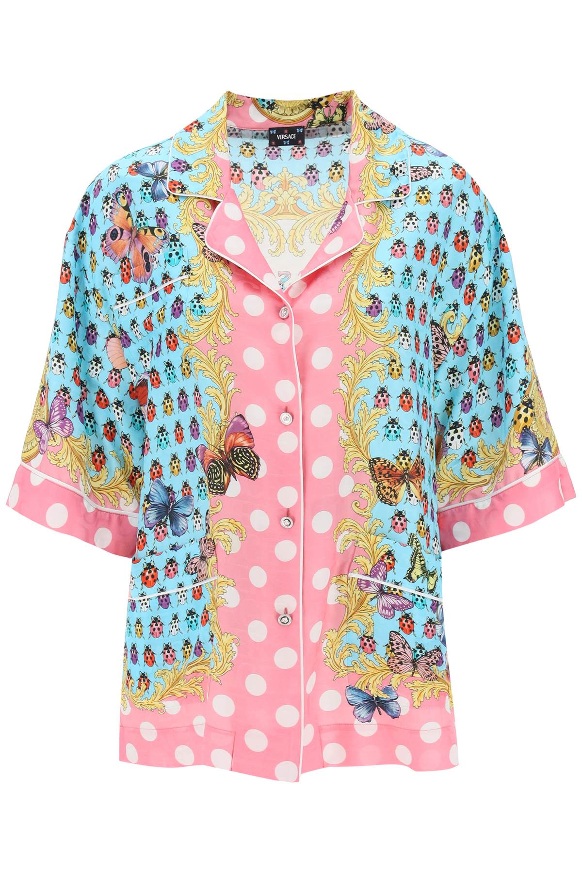 Versace butterflies & ladybugs short sleeve shirt