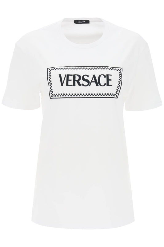 Versace t-shirt with logo embroidery