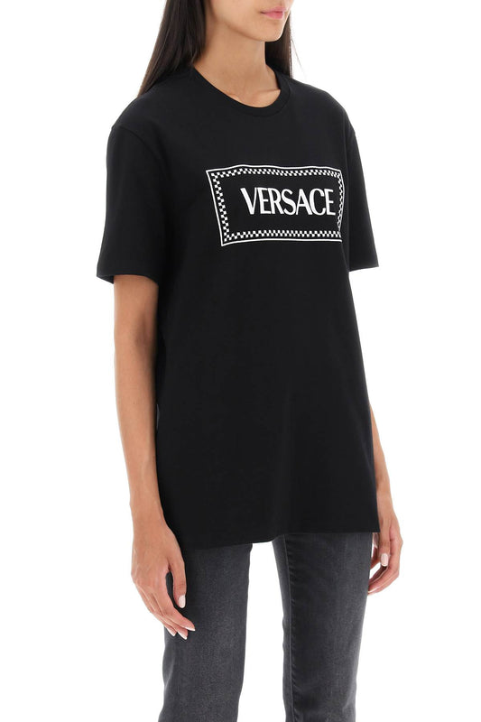 Versace t-shirt with logo embroidery