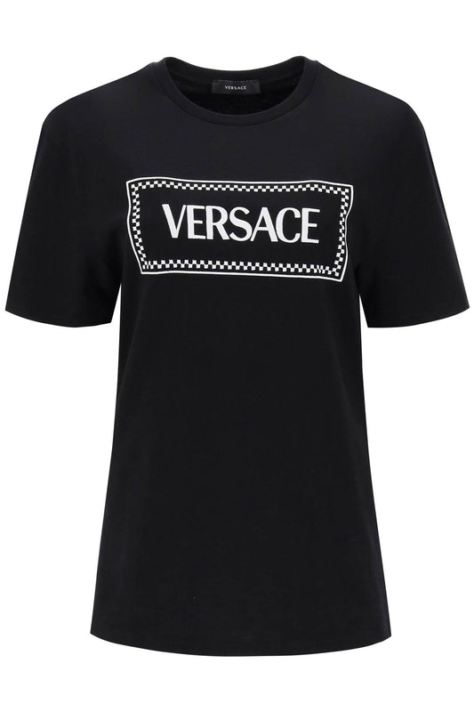 Versace t-shirt with logo embroidery