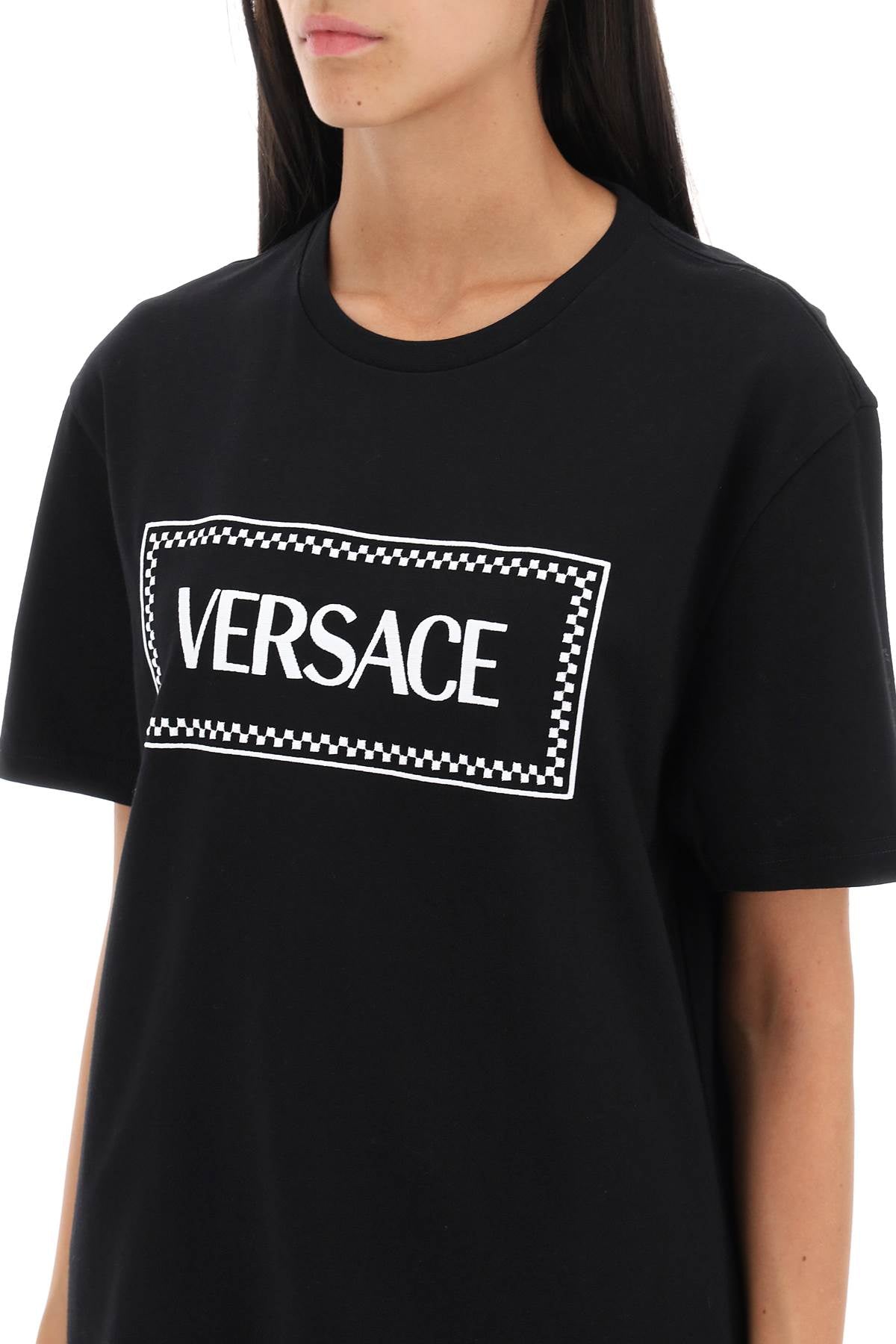 Versace t-shirt with logo embroidery