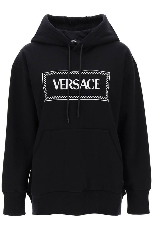 Versace hoodie with logo embroidery