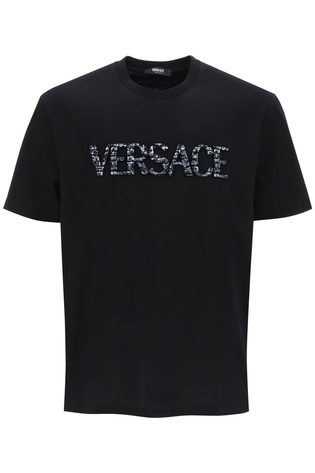 Versace croco-effect logo t-shirt