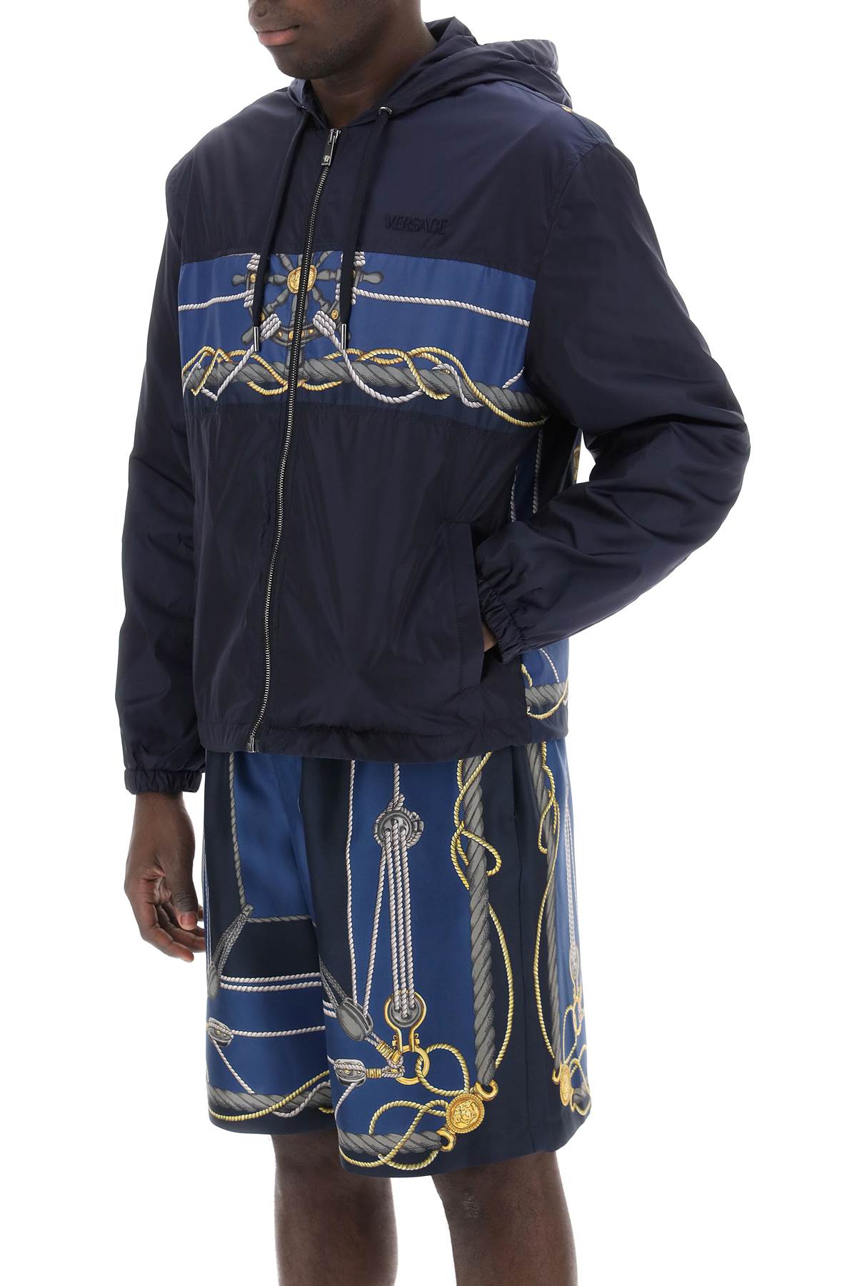 Versace versace nautical hooded jacket