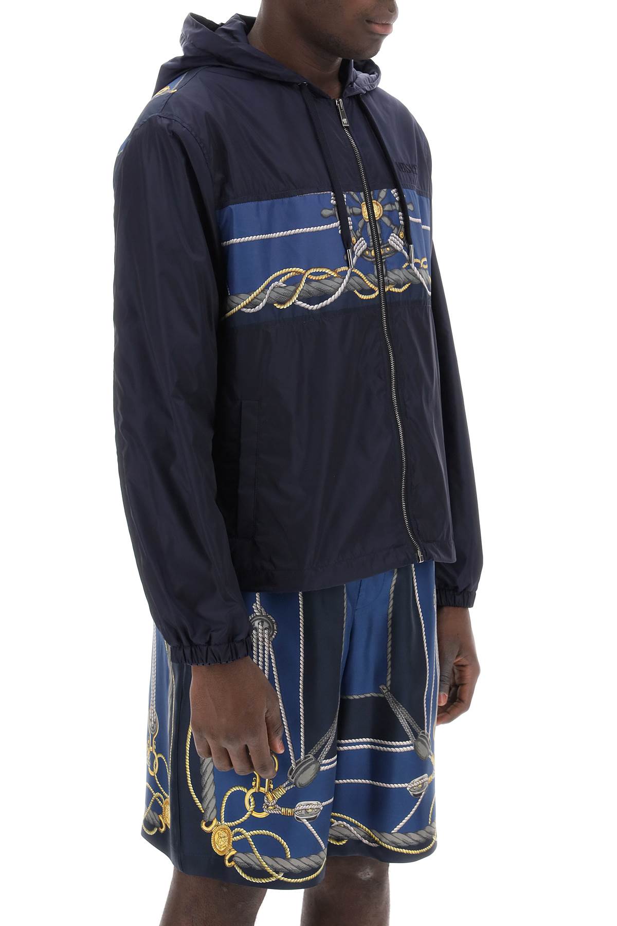 Versace versace nautical hooded jacket