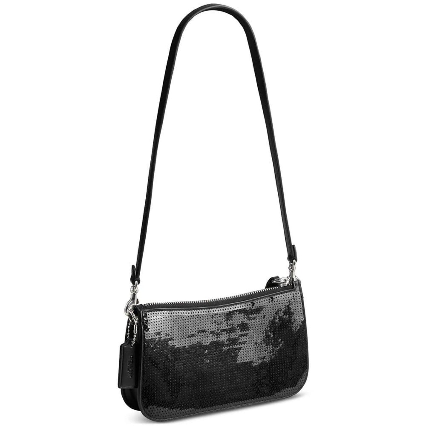 Penn Small Leather Sequined Shoulder Bag