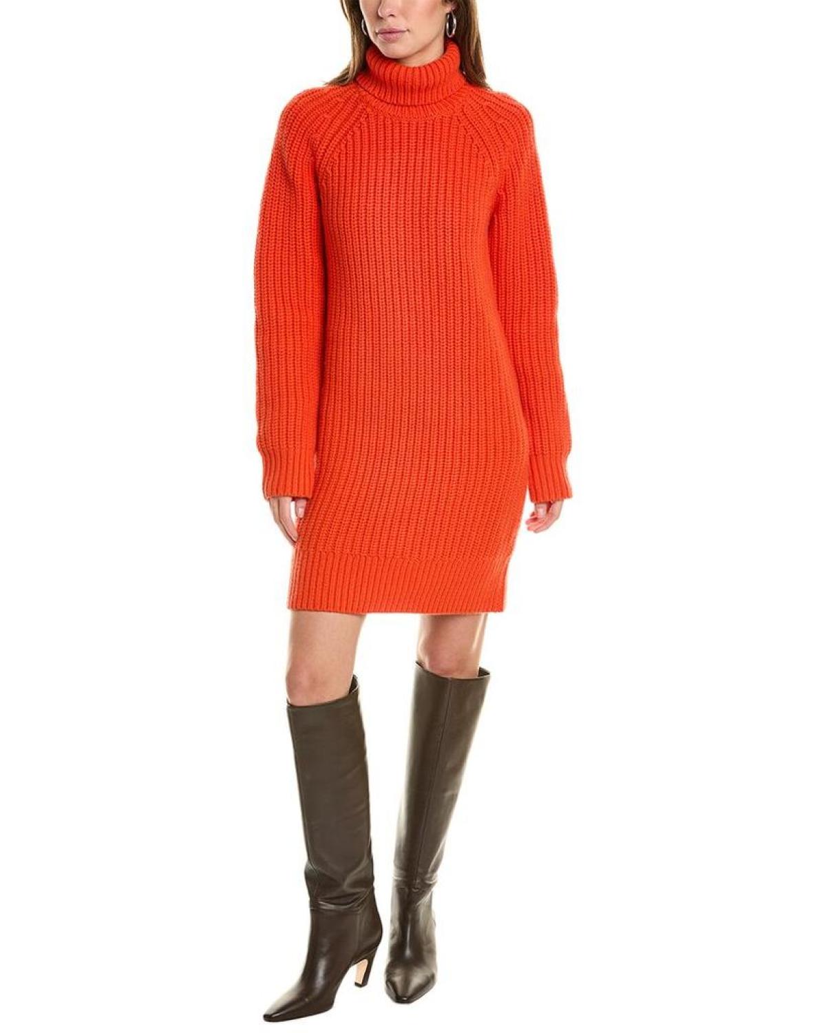 Michael Kors Collection Shaker Turtleneck Cashmere Dress