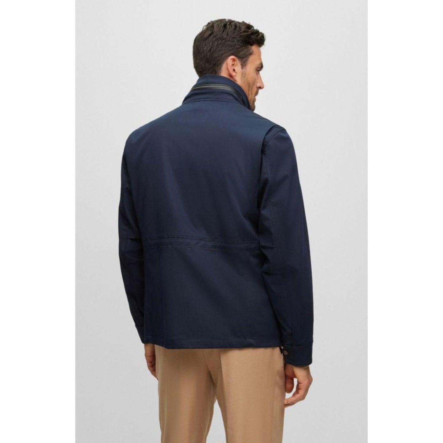 Water-repellent field jacket in stretch-cotton twill