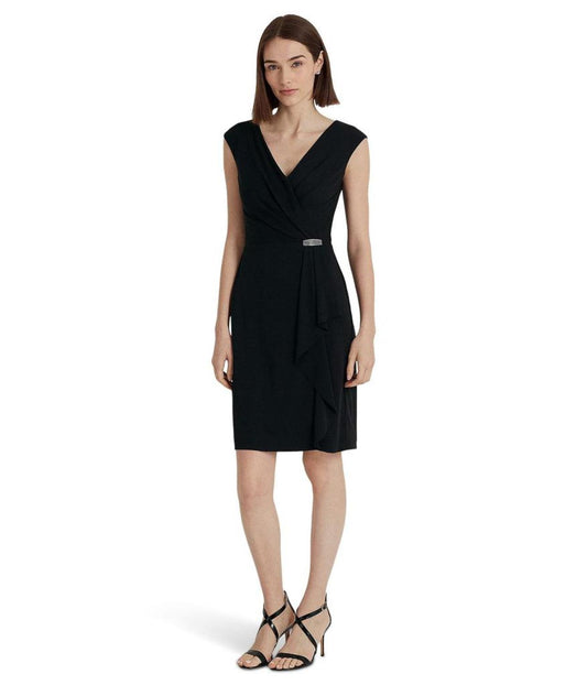 Jersey Cap Sleeve Cocktail Dress