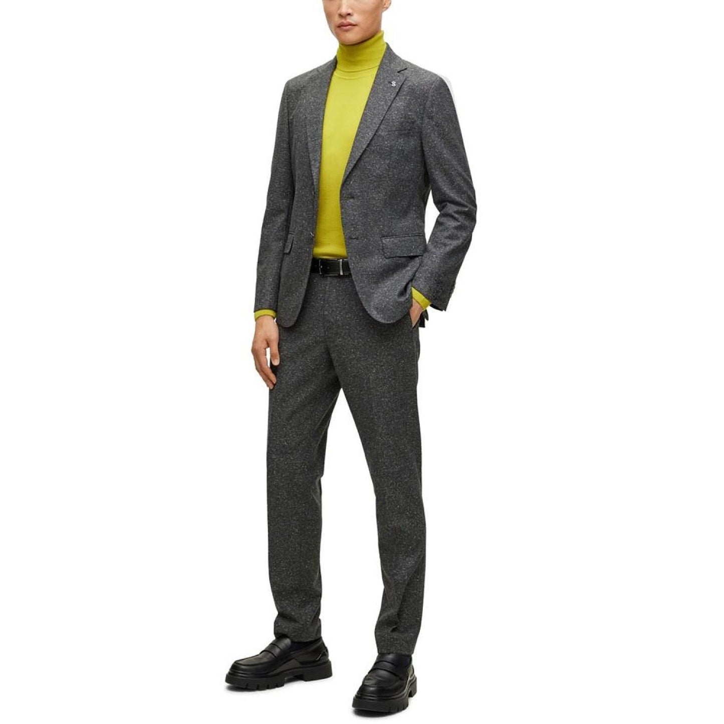 Men's Micro-Pattern Slim-Fit Jacket