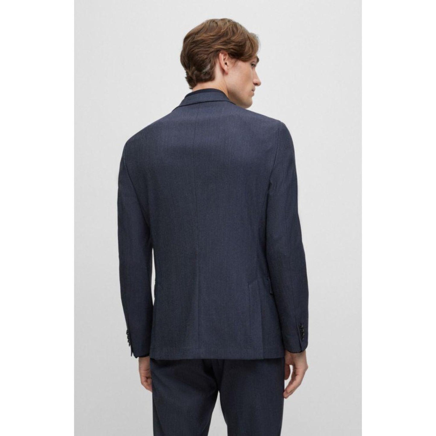 Slim-fit suit in a performance-stretch wool blend