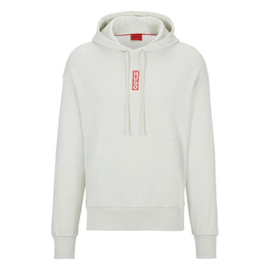 Relaxed-fit cotton hoodie with marker-inspired logos