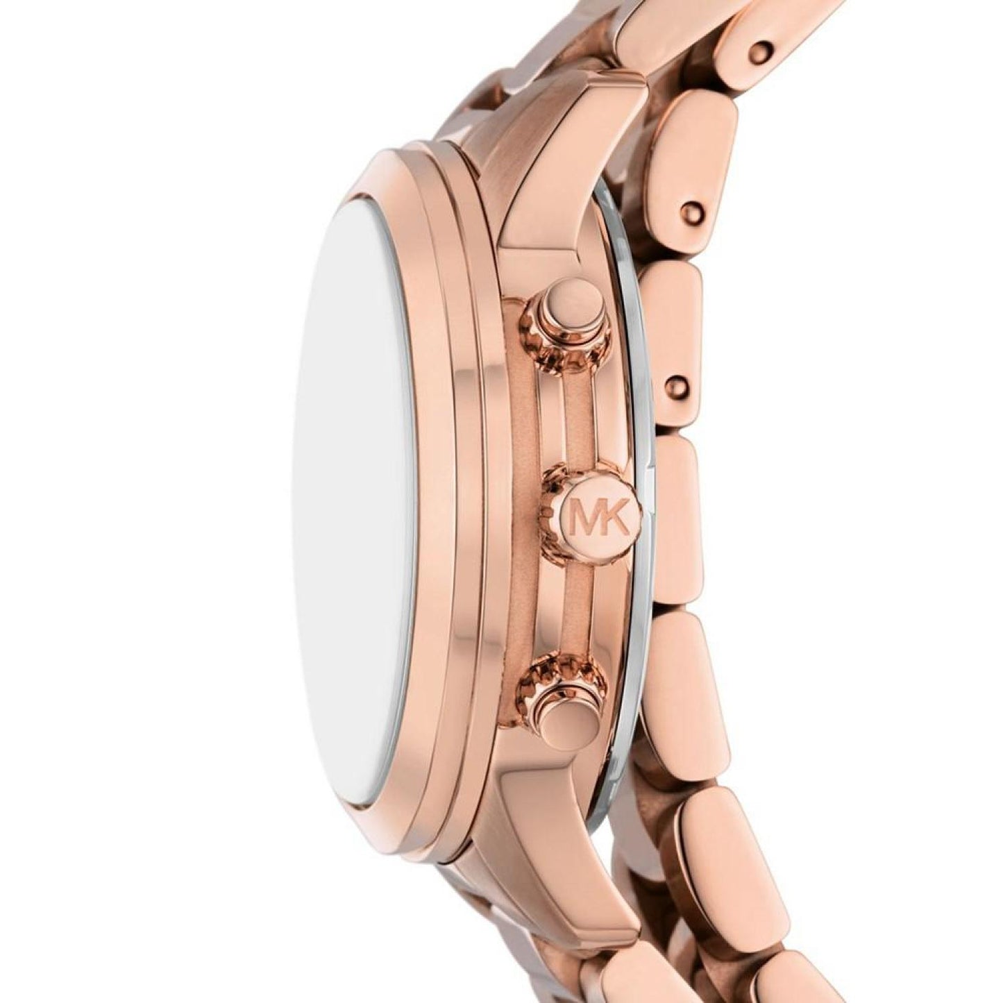 Women's Runway Chronograph Rose Gold-Tone Stainless Steel Double Wrap Bracelet Watch 34mm