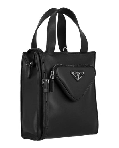 Triangle Leather Crossbody Bag