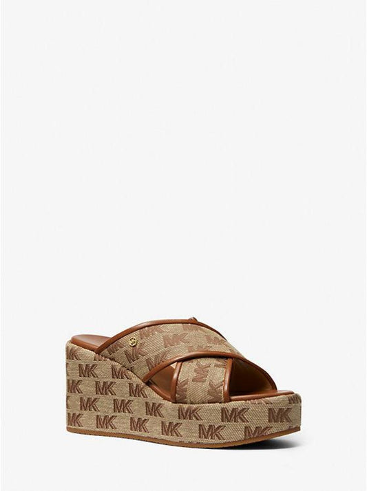 Cary Logo Jacquard Platform Sandal