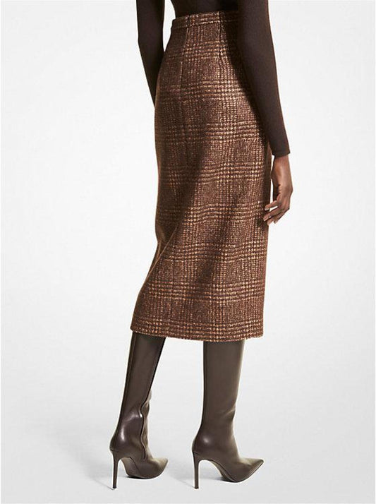 Glen Plaid Tweed Scissor Skirt