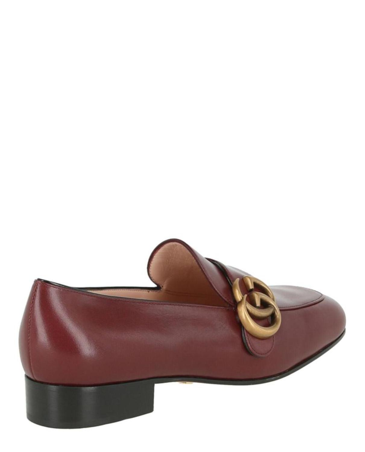 Leather Loafer with Double G