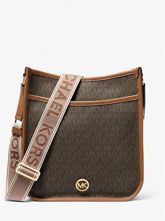 Luisa Large Signature Logo Messenger Bag