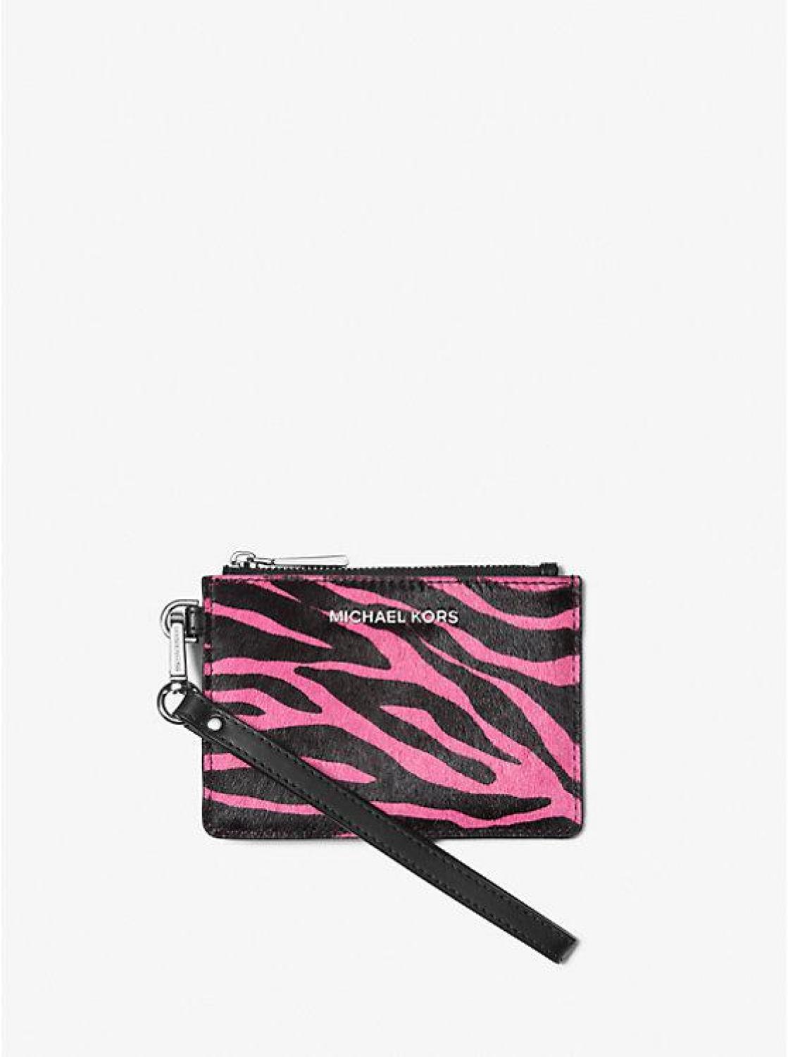 Zebra Print Calf Hair Coin Purse