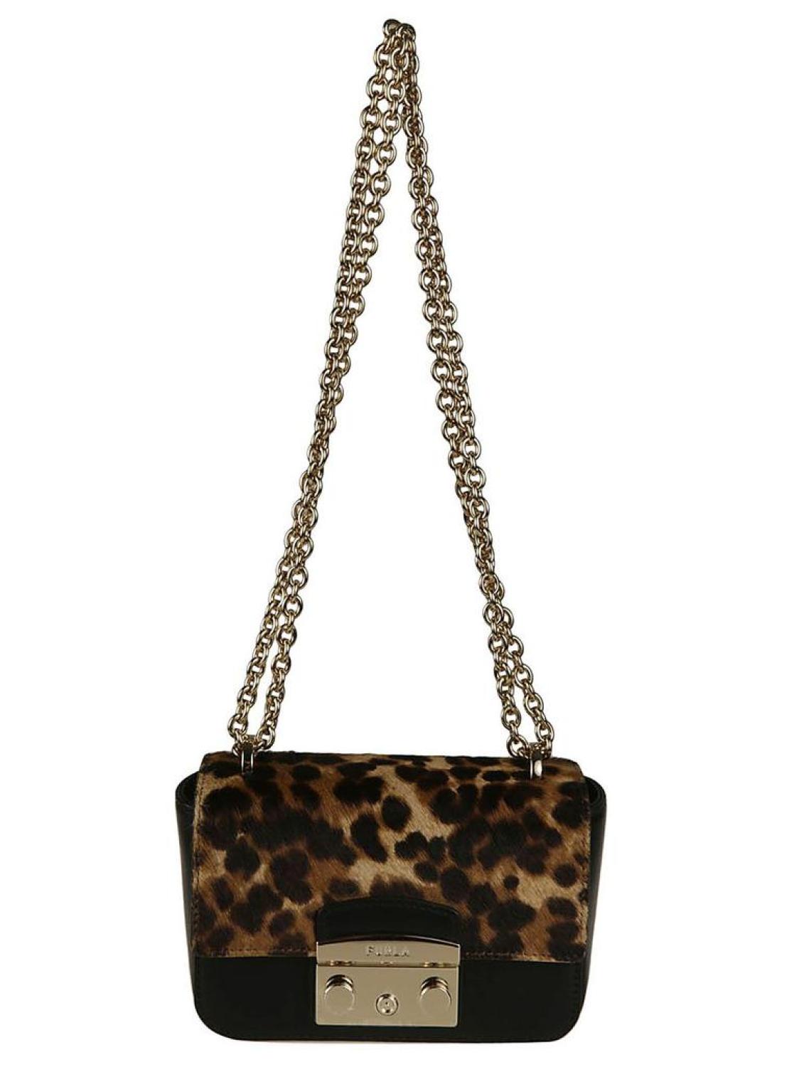 Furla Metropolis Leopard Printed Shoulder Bag