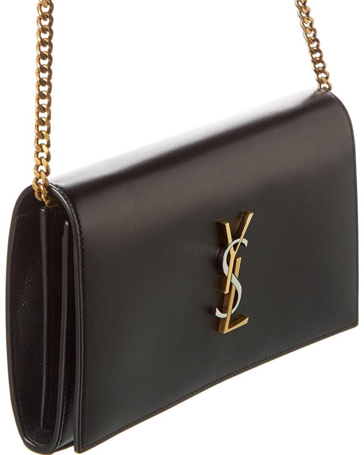 Saint Laurent Cassandre Leather Wallet On Chain