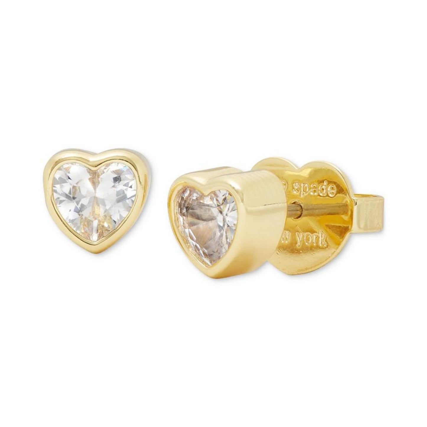 Cubic Zirconia Heart Mini Stud Earrings