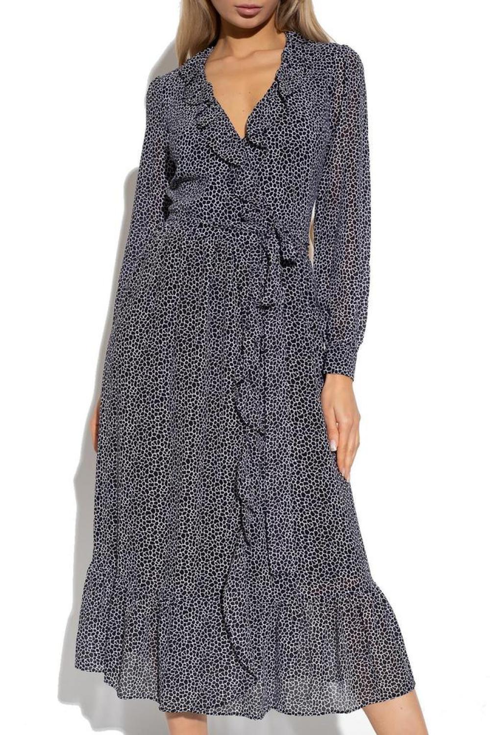 Michael Michael Kors Ruffled Long-Sleeved Dress