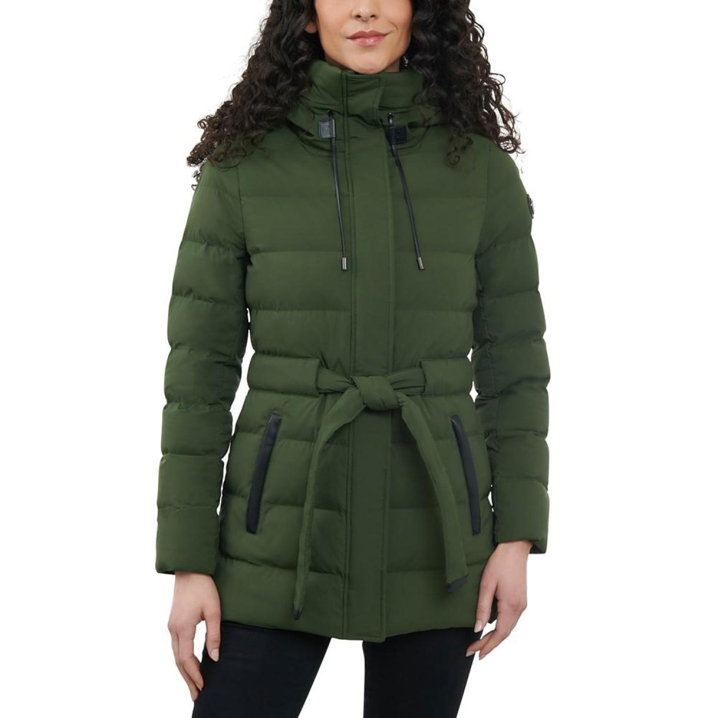 Women's Belted Packable Puffer Coat