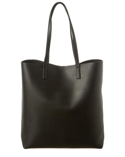 Saint Laurent North/South Medium Leather Shopper Tote