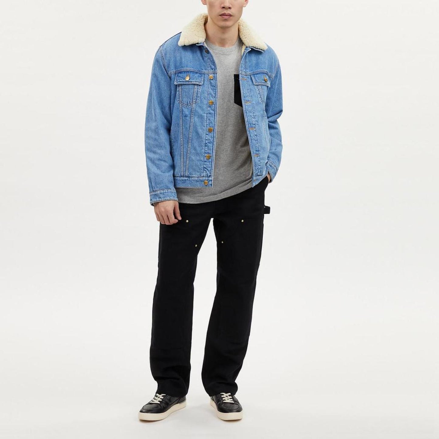 Coach Outlet Denim Jacket With Sherpa Lining