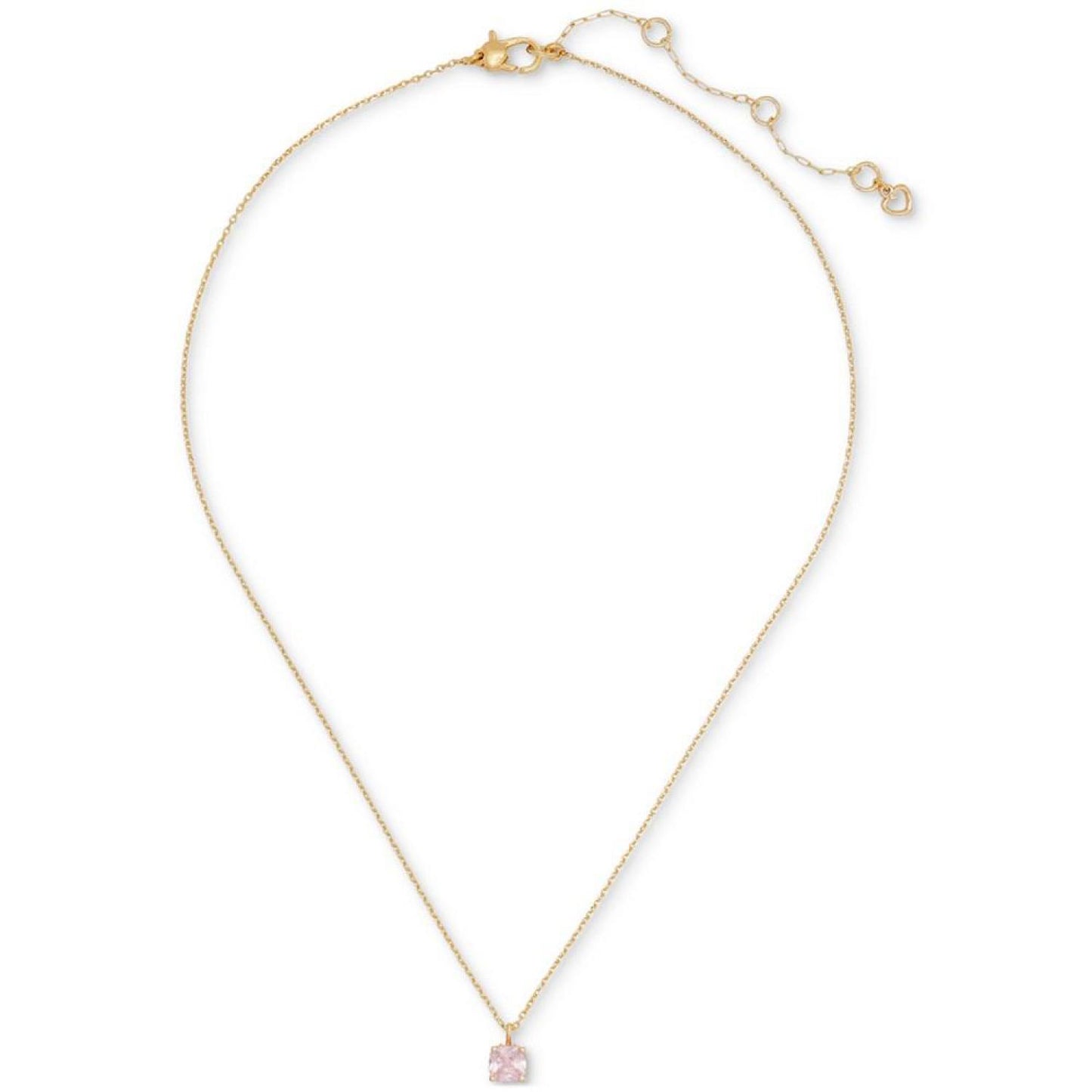 Little Luxuries Gold-Tone Pavé & Crystal Square Pendant Necklace, 16" + 3" extender