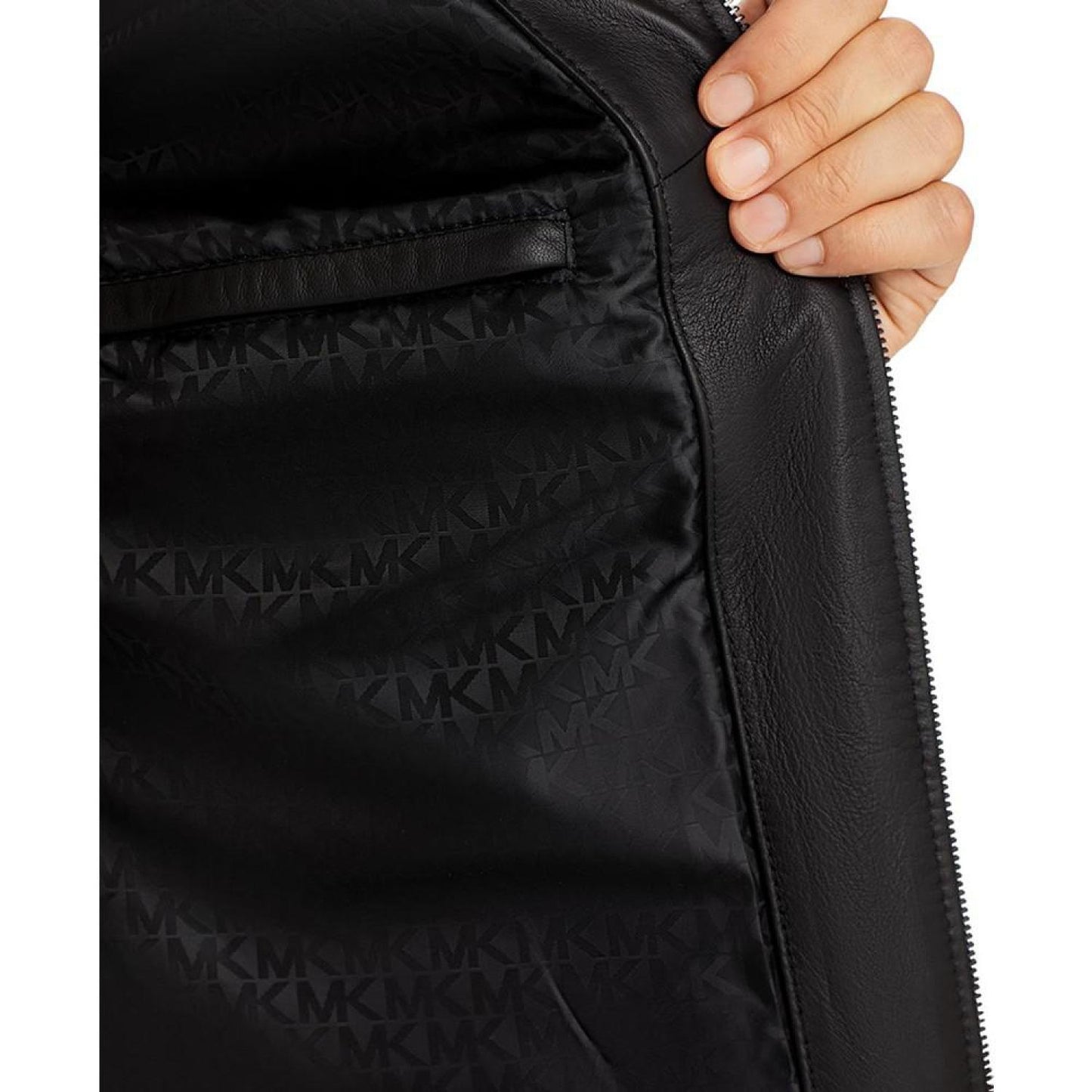 Men's Leather Racer Jacket, Created for Macy's