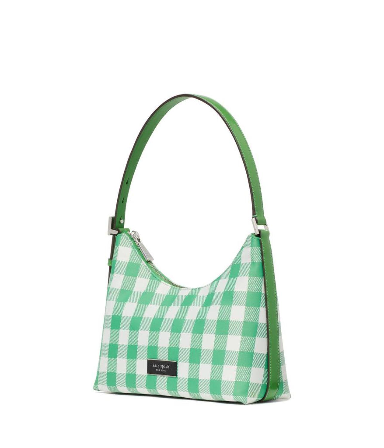 Sam Icon Gingham Printed Fabric Small Shoulder Bag