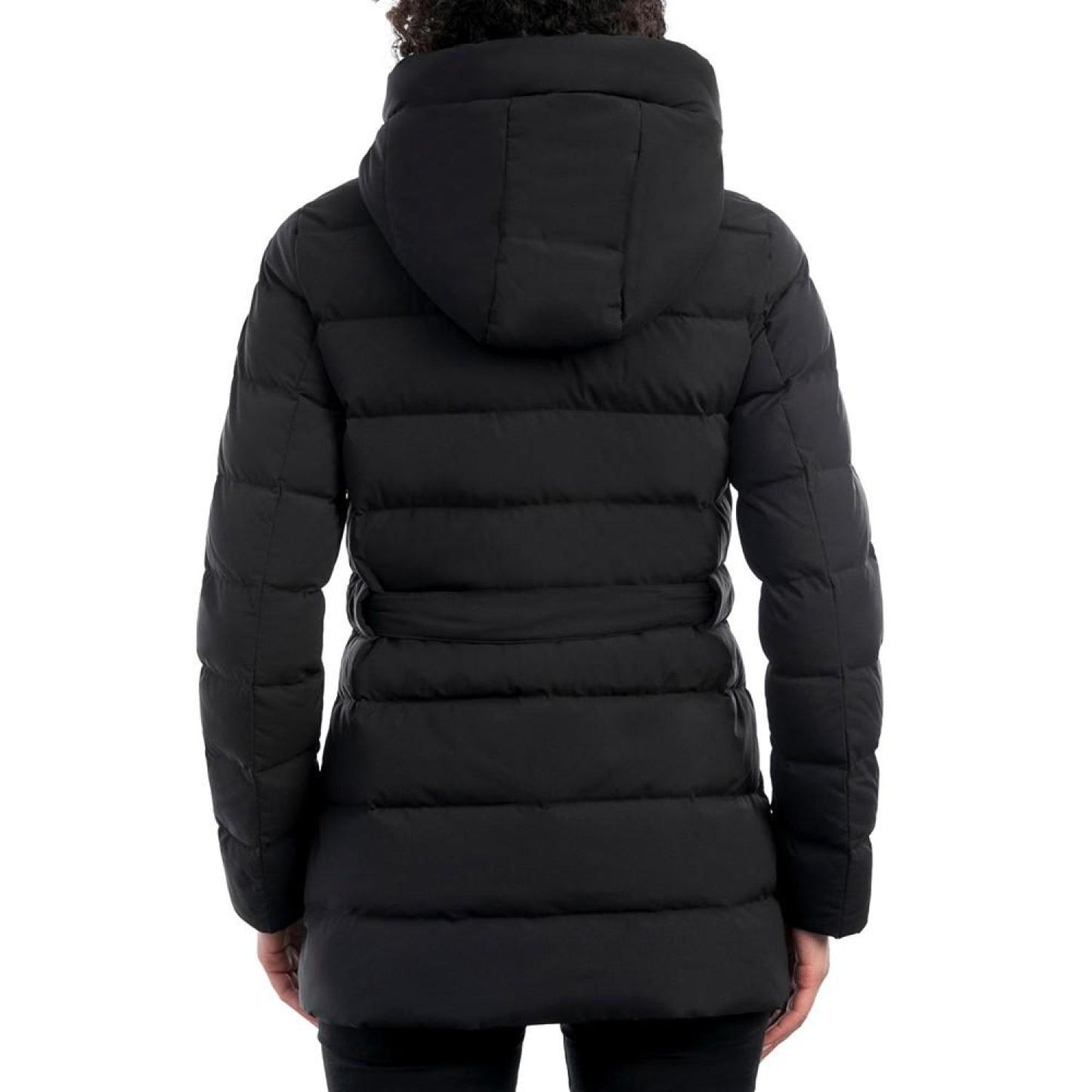 Women's Belted Packable Puffer Coat