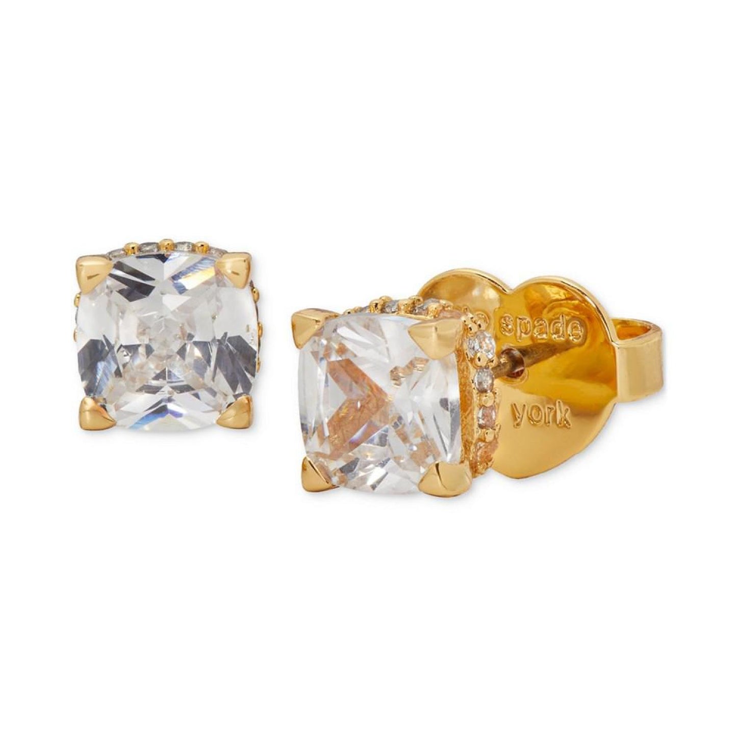 Little Luxuries Pavé & Crystal Square Stud Earrings