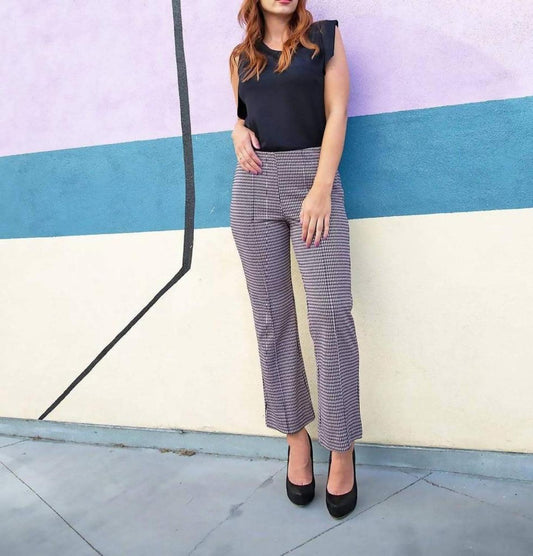 Houndstooth Flare Pant In Multi