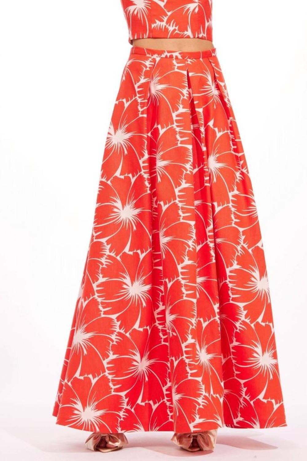 Anova Skirt In Scarlet Bloom