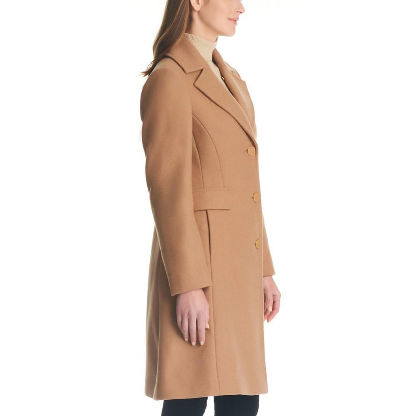 Women's Faux-Fur-Collar Walker Coat