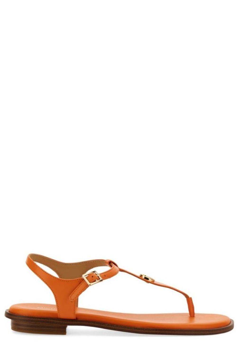 Michael Michael Kors Logo Plaque Ankle Strap Sandals