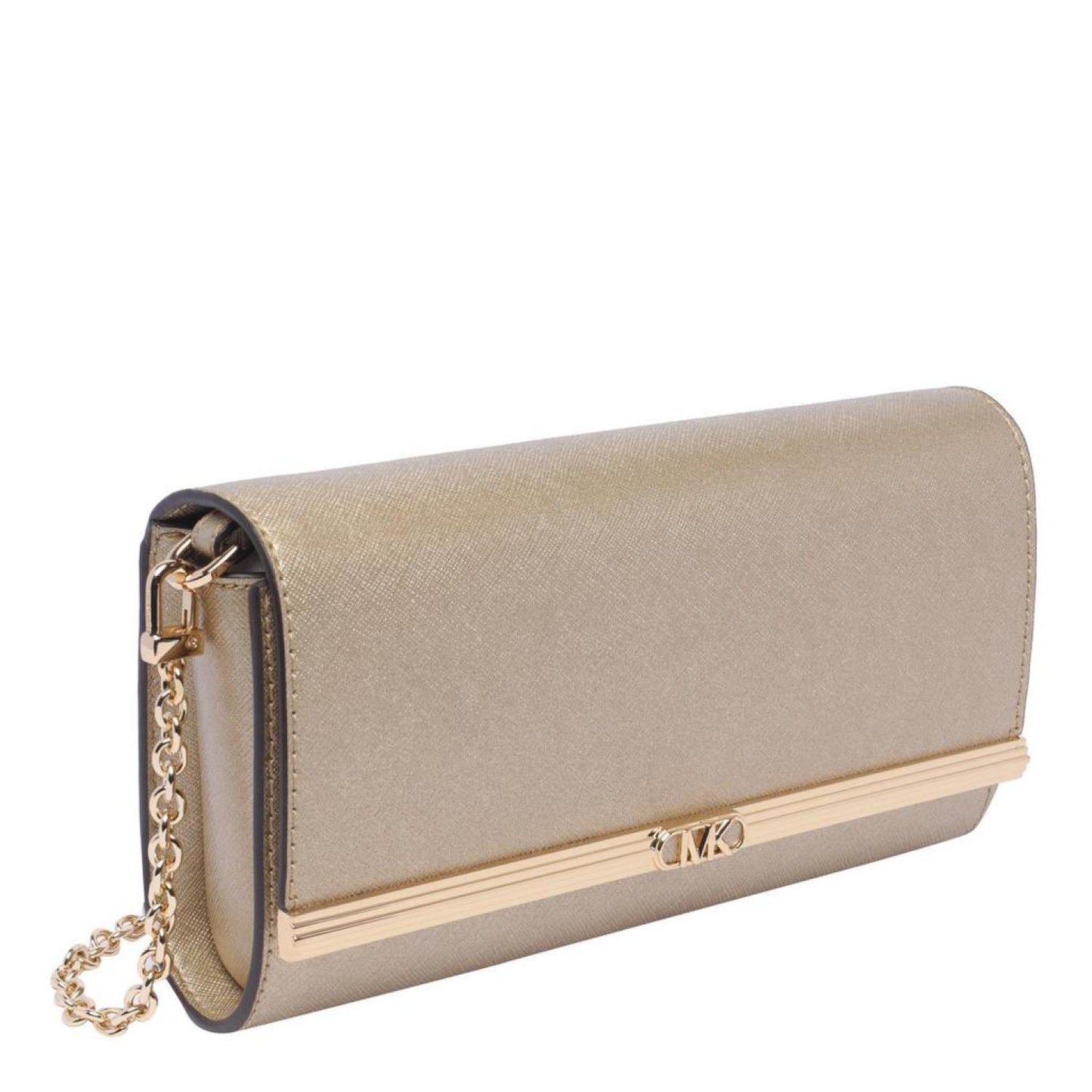 Michael Kors Mona Large Metallic Clutch Bag