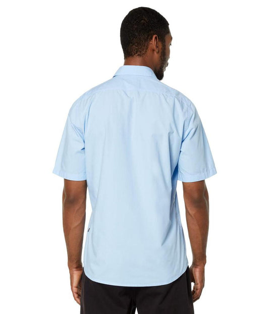 Regular Fit Short Sleeve Cotton Button-Down Shirt