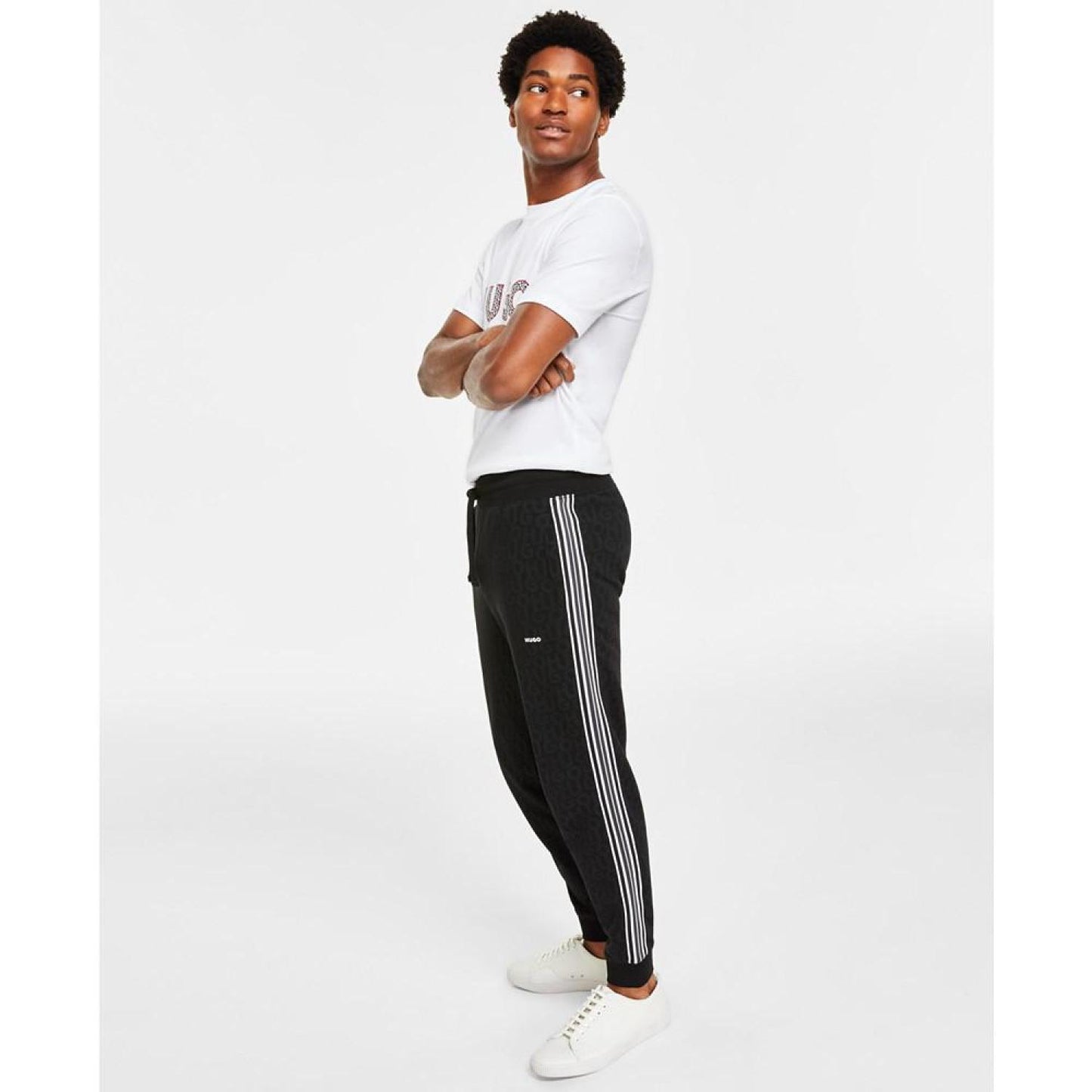 Men's Disinti Regular-Fit Logo-Print Jogger Pants